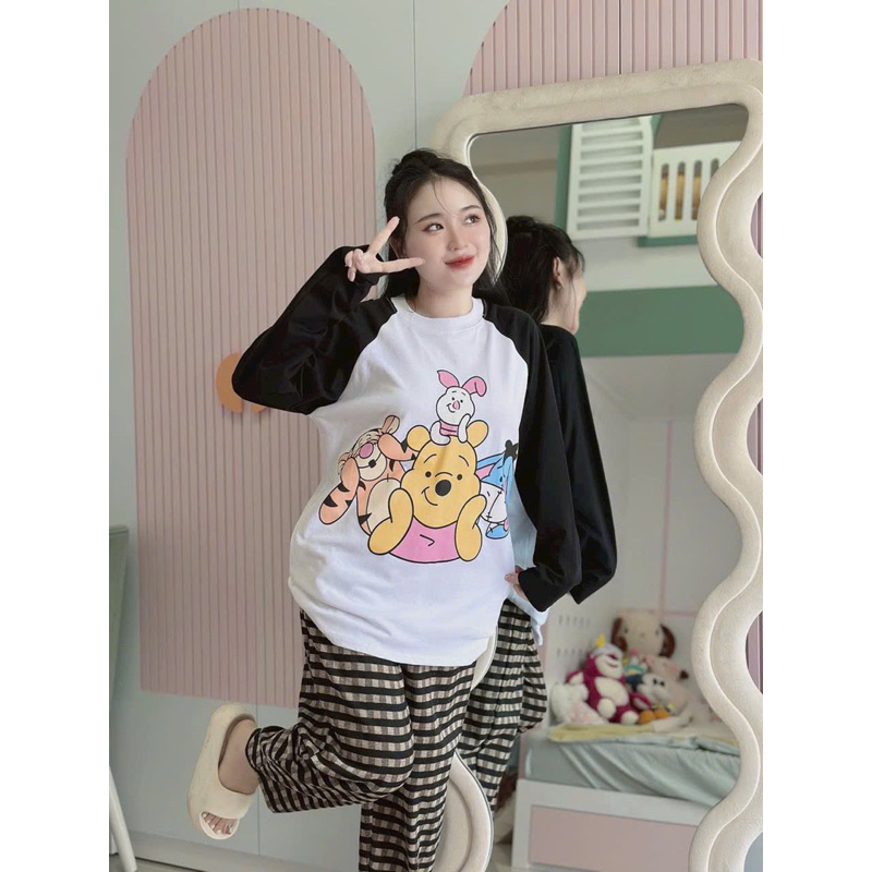 Sét gấu poor kẻ đen trắng
