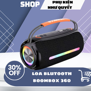 Loa bluetooth BoomBox 360 phiên bản mới 2023,loa không dây độ đèn led cùng âm thanh bass căng công suất 20w pin trâu