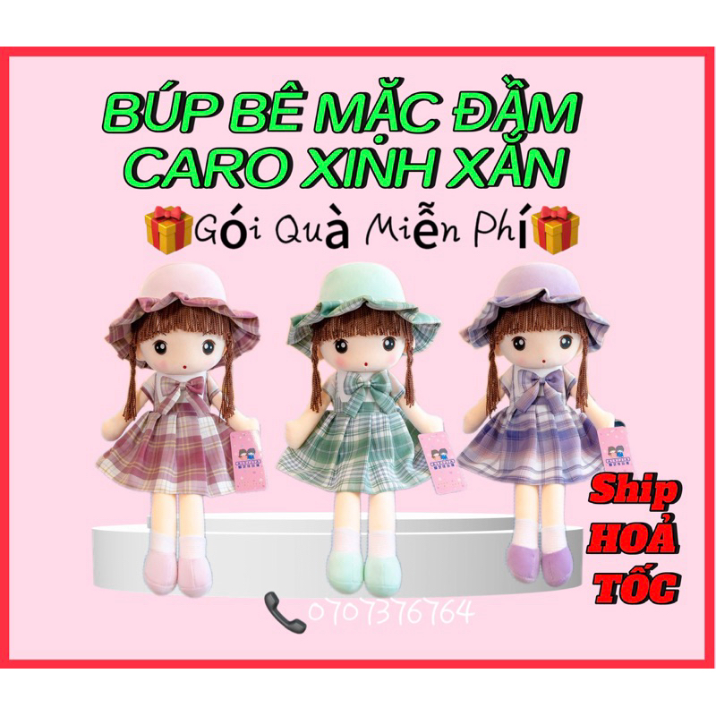 GẤU BÔNG BÚP BÊ NHỒI BÔNG CAO CẤP