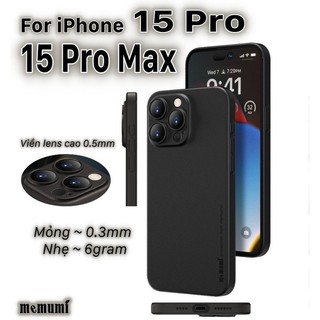 Ốp lưng Memumi siêu mỏng iPhone 15 PRO MAX/14 pro maxx/14 pro/12ProMax/13promax/12/12 pro/13/13 pro không bám vân tay