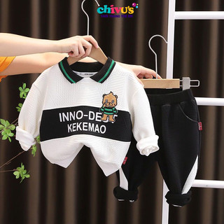 Bộ quần áo dài tay bé trai chất nỉ vân chân cua cao cấp dày dặn, ấm áp, hàng y hình cho bé 12-22kg