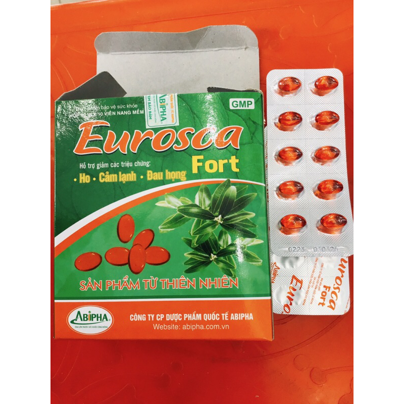 Tpbvsk EUGICA viên uống  Eurosca xanh và đỏ.