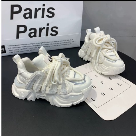 Giày nữ seaker dây to ABU đế cao 4.5cm dáng Eland'orr Mã 3087