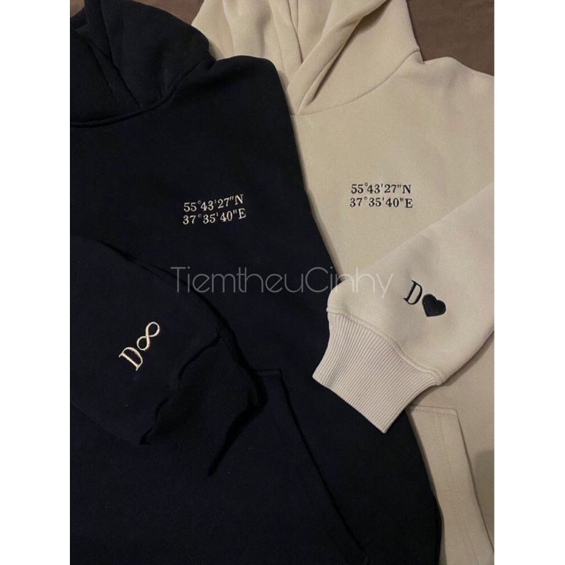 Áo Hoddie Thêu Theo Yêu Cầu , Áo Hoddie đôi Nam Nữ
