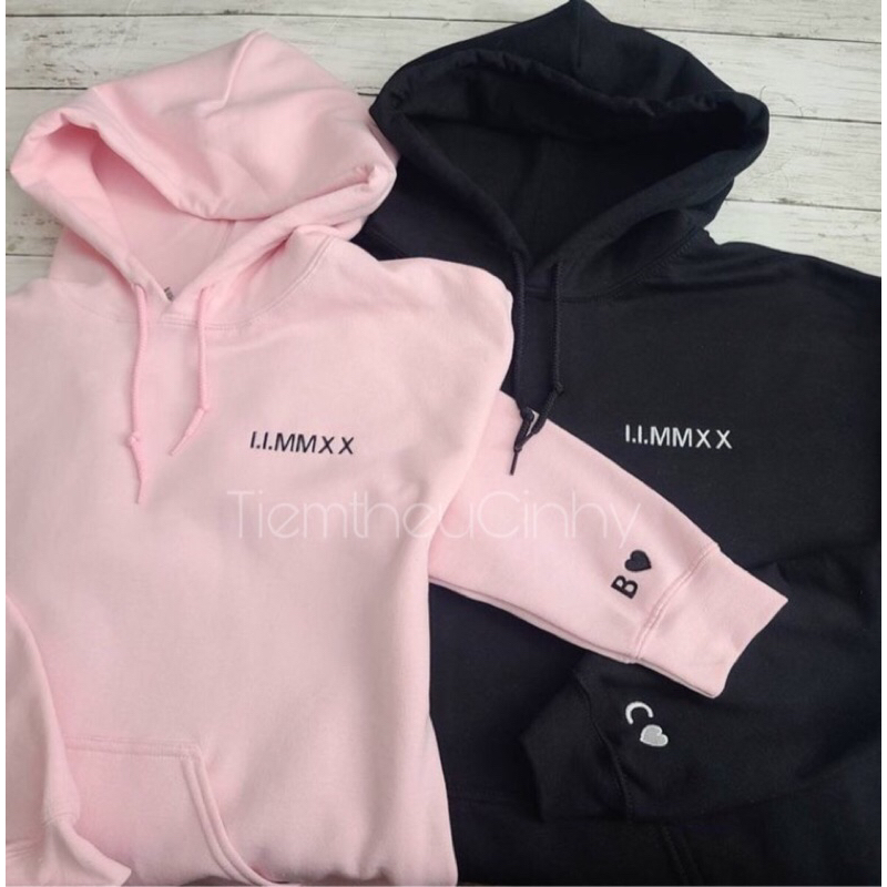 Áo Hoddie Thêu Theo Yêu Cầu , Áo Hoddie đôi Nam Nữ
