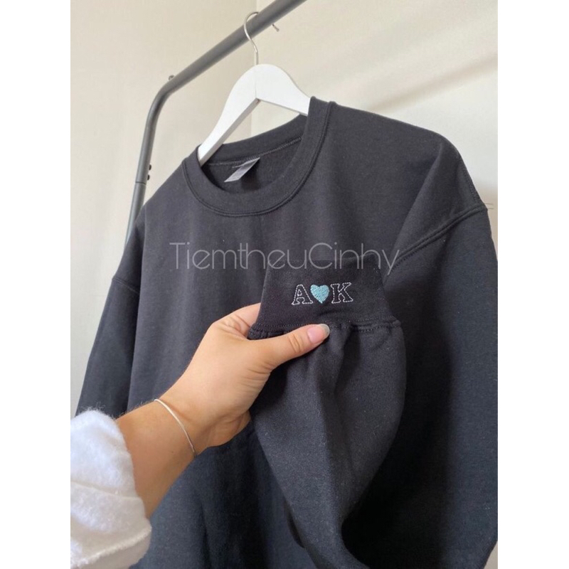 Áo Sweater Thêu Theo Yêu Cầu , Áo Sweater đôi Nam Nữ
