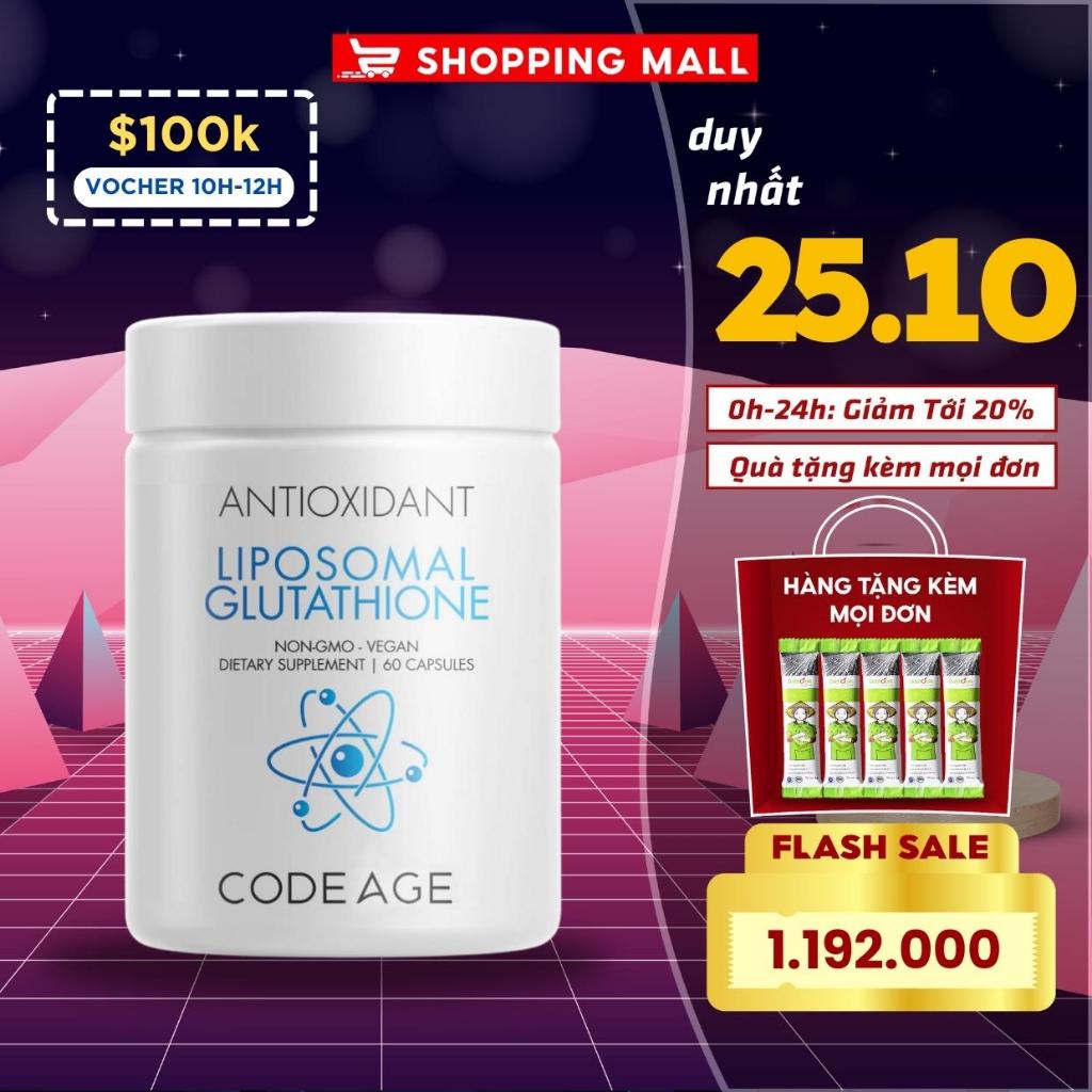 Viên Uống Trắng Da CODEAGE Glutathione Liposomal 500mg và 1000mg, Glutathione Mỹ - Chống Oxy Hóa, Tăng Sinh Collagen -60