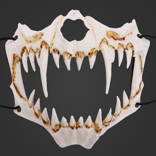 Mặt nạ nhựa xương thú hoá trang Halloween kiểu Motal Kombat độc lạ