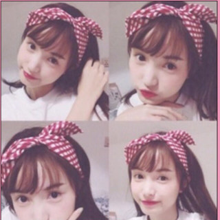 🌸Băng đô kẻ cute
