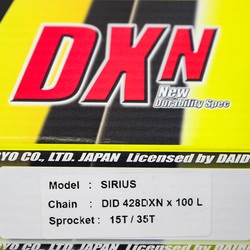 Nhông sên dĩa DID xe Sirius  428DXN-100L, 15T-35T