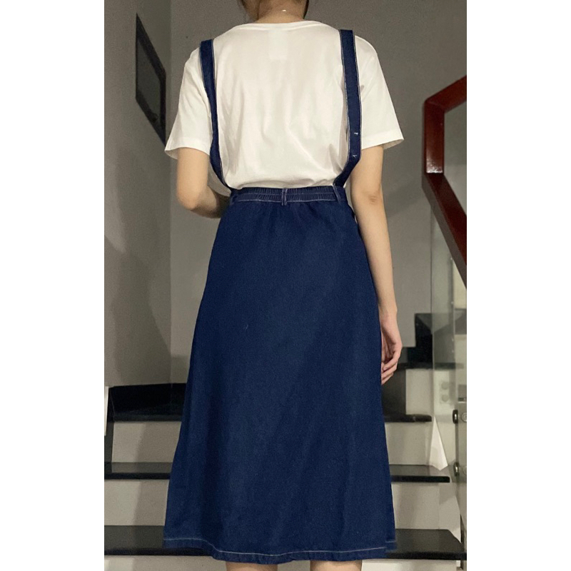 Thanh lý váy yếm jean bò hàn size s,m vừa