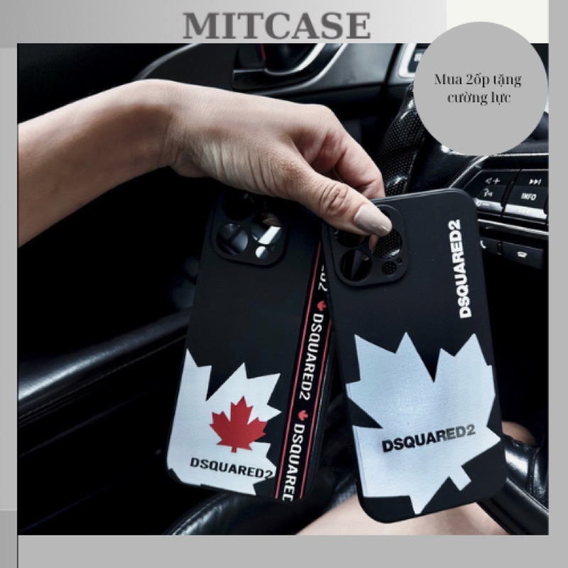 ỐP IPHONE LÁ THÔNG D S Q CHIA CAMERA CẠNH VUÔNG