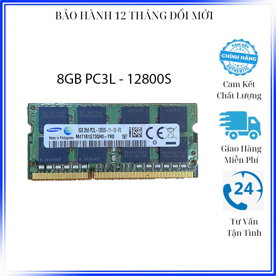 Ram Laptop PC3L 4GB 8GB 12800S Hàng Zin Tháo Máy SamSung Bảo Hành 12 Tháng 1 Đổi 1