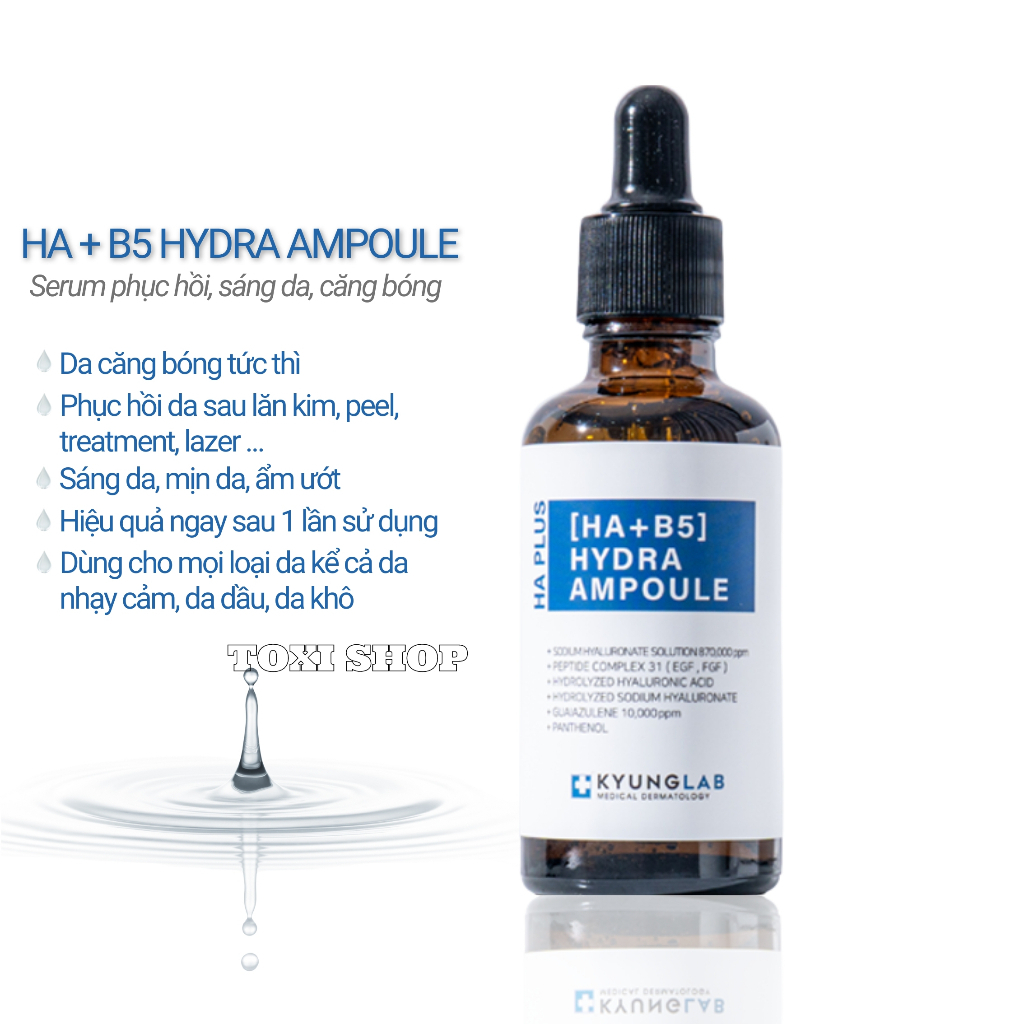 Serum HA KyungLab 50ml, tinh chất hab5, serum phục hồi da, cấp ẩm, căng bóng, trắng da, nâng tone
