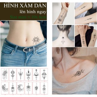 [Đọc kỹ mô tả] Hình dán tạm thời BST style boho lên hình ngay, không chống nước. Xăm dán tatoo mini size <10x6cm