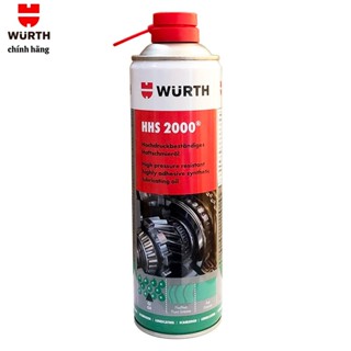 Mỡ bò nước dạng xịt bôi trơn chịu nhiệt Wurth HHS 2000 500ml cho ô tô xe máy xe đạp xích sên khớp truyền động, cánh cửa