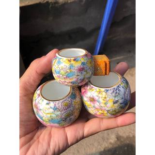 Cóng Bách Hoa Decal Trung Quốc bộ 3 chiếc phụ kiện lồng chim chào mào, chích choè cao cấp