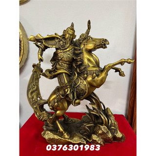 Quan Công Cưỡi Ngựa bằng đồng cao 35cm nặng 6kg