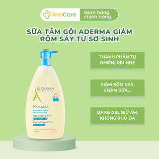 Sữa tắm gội giảm rôm sảy Aderma Baby cho bé từ sơ sinh Primalba Gentle Cleansing Gel
