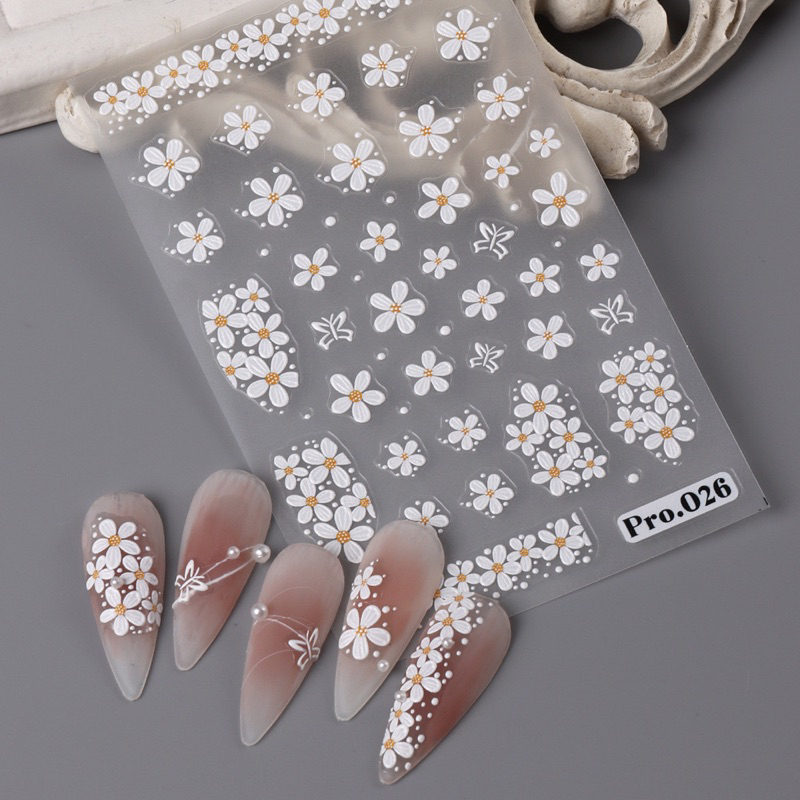 Sticker 5D nổi dán móng tay