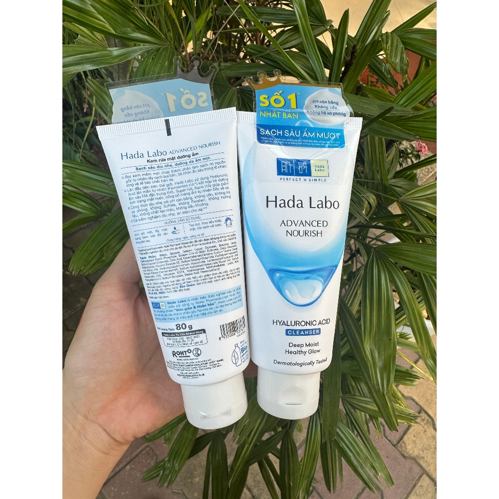 Sữa Rửa Mặt Hada Labo Advanced Nourish Hyaluron Cleanser 80g Việt Nam