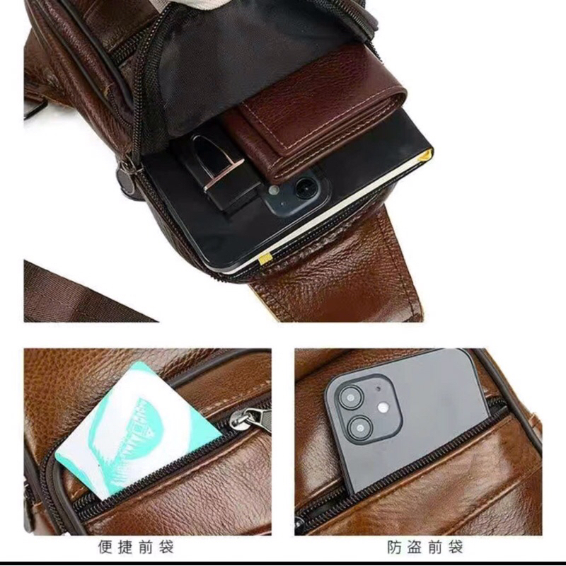 Túi nam đeo chéo bao tử da bò rẻ đẹp thời trang