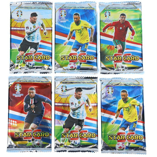 Bộ thẻ Ngôi sao thẻ bóng đá mới Ronaldo Messi ngôi sao bóng đá