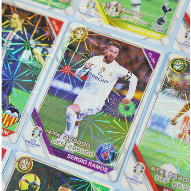 Bộ thẻ Ngôi sao thẻ bóng đá mới Ronaldo Messi ngôi sao bóng đá