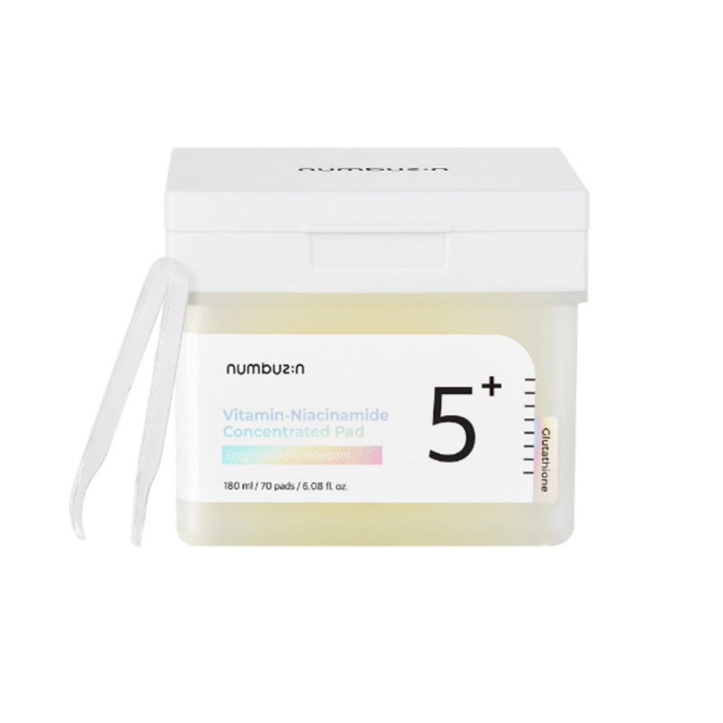 Pad tẩy da chết làm trắng da chuyên sâu Numbuzin No.5 Vitamin-Niacinamide Concentrated