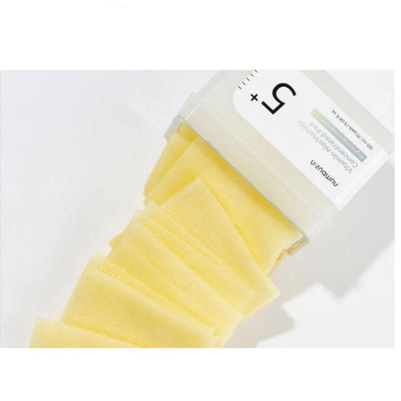 Pad tẩy da chết làm trắng da chuyên sâu Numbuzin No.5 Vitamin-Niacinamide Concentrated