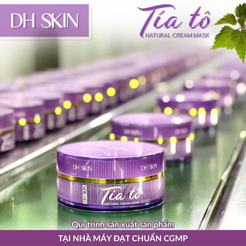 Mặt Nạ Tía tô DH SKIN 120g, Mặt Nạ Tía Tô Dưỡng Trắng Da, Ngăn Ngừa Lão Hóa, giảm thâm nám, phục hồi da chính hãng