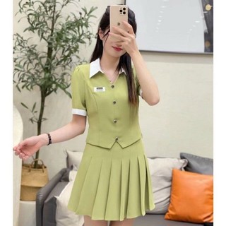 sét chân váy dập ly