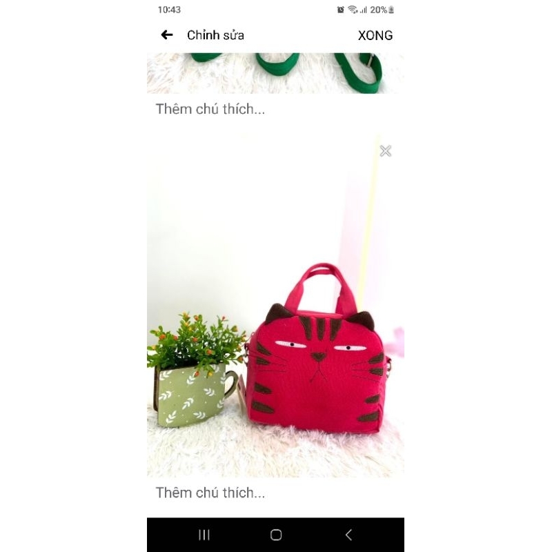 Túi đeo chéo mèo ngầu HikosenCara