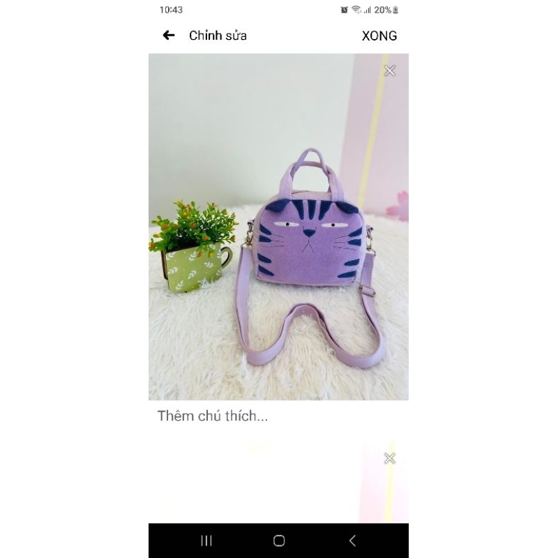 Túi đeo chéo mèo ngầu HikosenCara