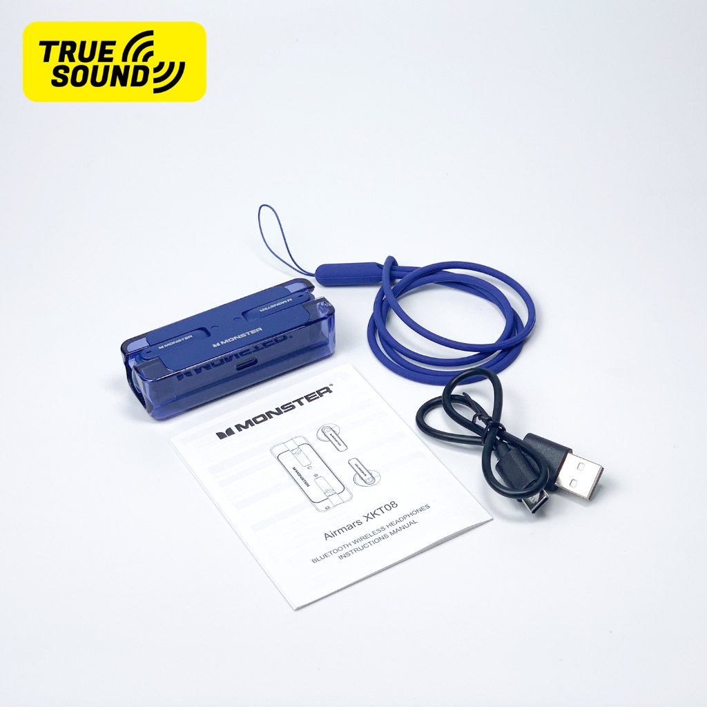 Tai nghe Bluetooth MONSTER XKT08 V5.3. Giảm tiếng ồn, chống nước IPX4.