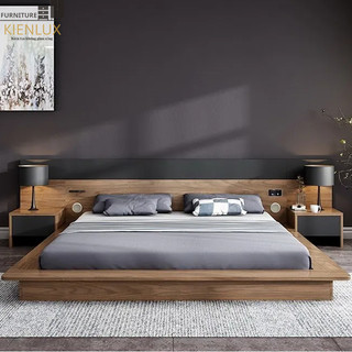 Giường ngủ gỗ công nghiệp lõi xanh chống ẩm cao cấp hiện đại kienlux-108