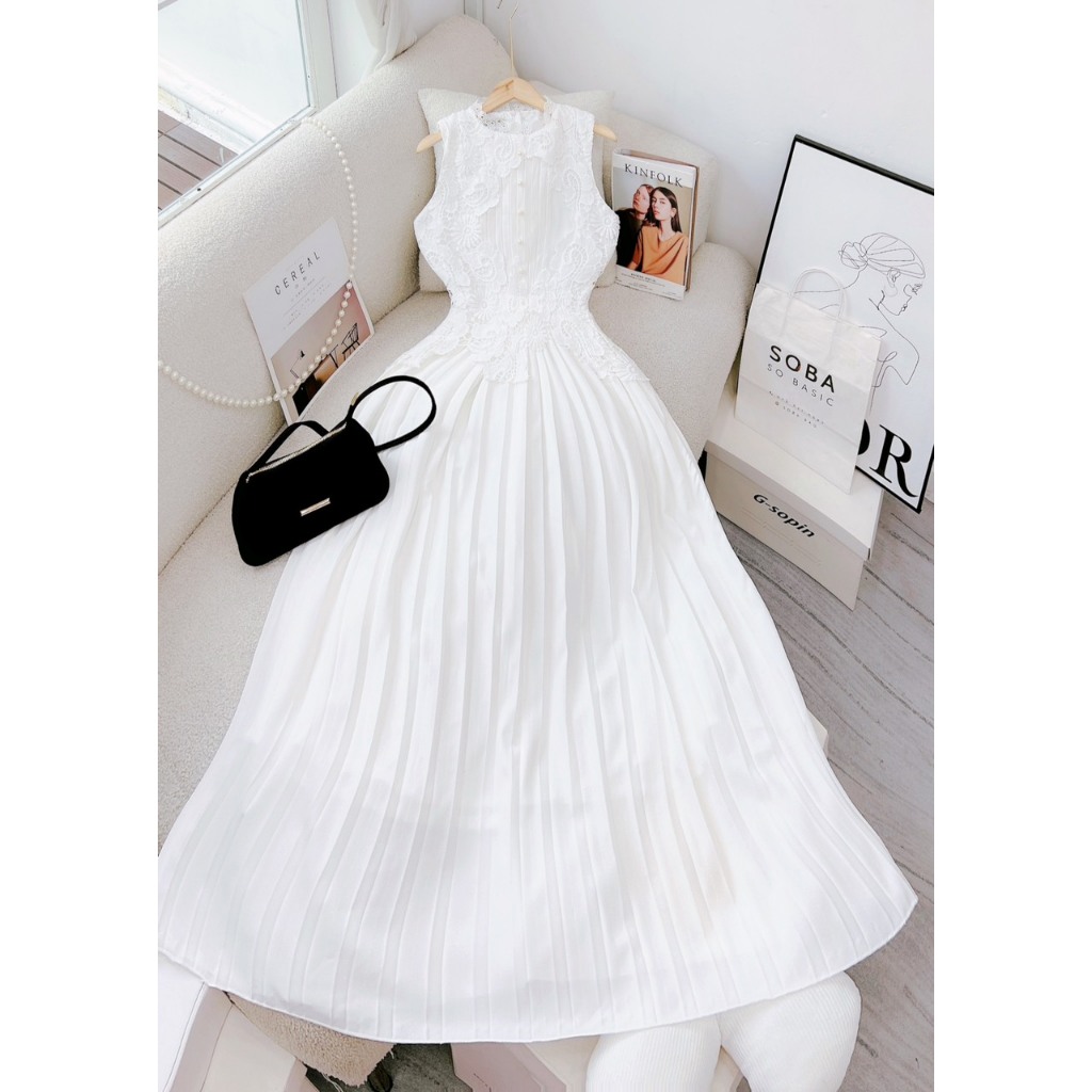 Đầm sát nách xòe có kèm thêm ảnh chụp thật