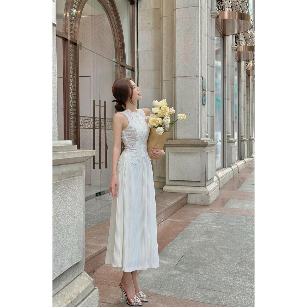 Đầm sát nách xòe có kèm thêm ảnh chụp thật