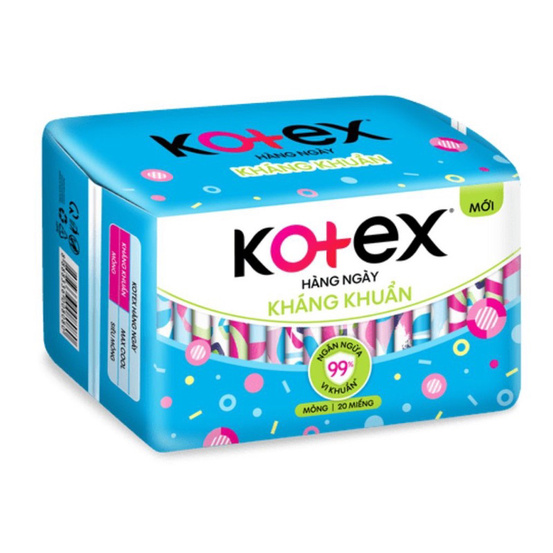 Combo 8 gói Bvs hằng ngày Kotex kháng khuẩn gói 8m