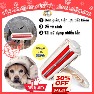 Cây lăn lông tĩnh điện chó mèo, làm sạch chăn ga, quần áo dính lông.