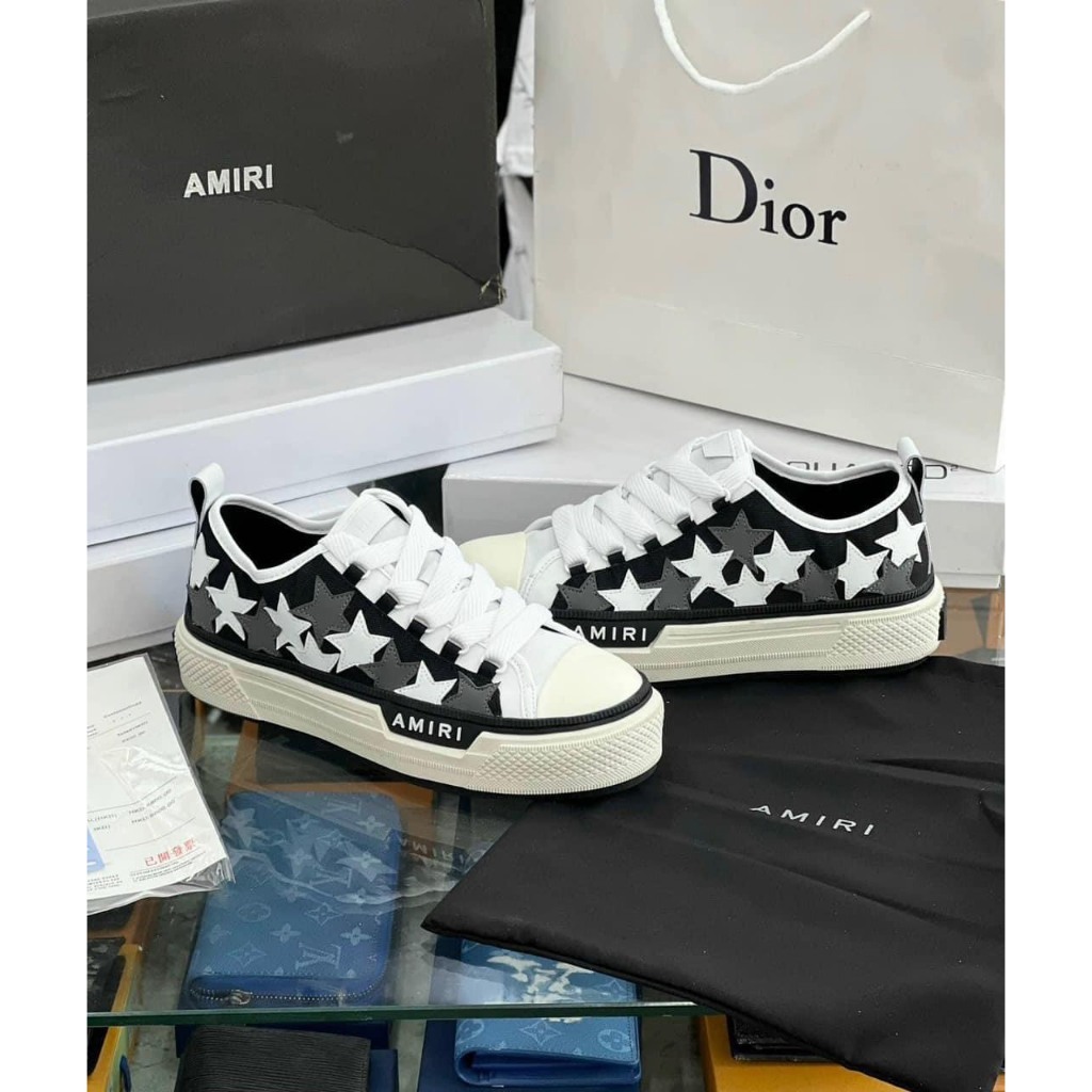 Giày sneaker Amiri họa tiết ngôi sao tag da LA on web fullbox bill thẻ phụ kiện