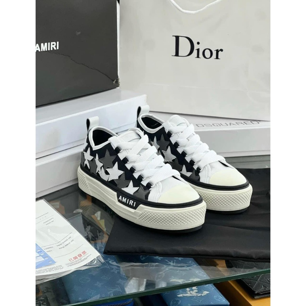Giày sneaker Amiri họa tiết ngôi sao tag da LA on web fullbox bill thẻ phụ kiện