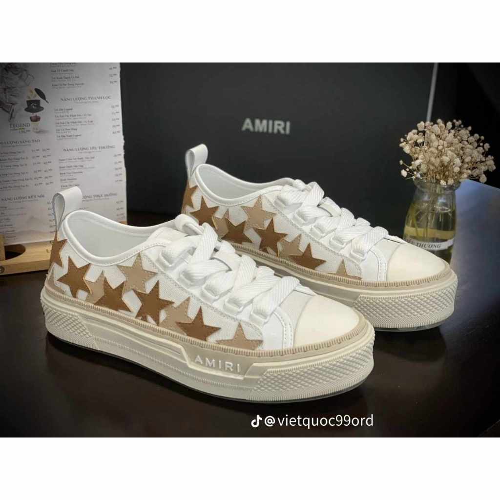 Giày sneaker Amiri họa tiết ngôi sao tag da LA on web fullbox bill thẻ phụ kiện