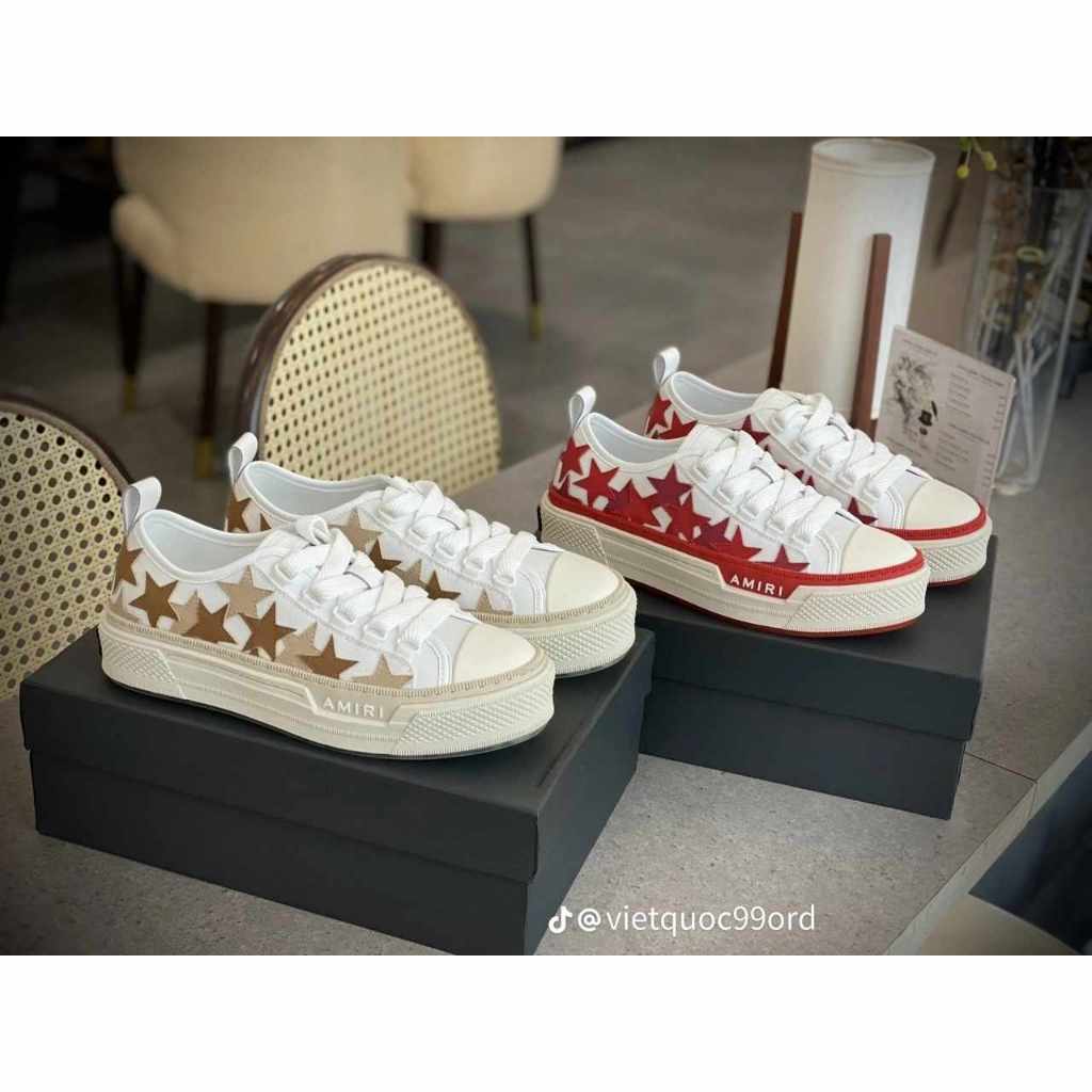 Giày sneaker Amiri họa tiết ngôi sao tag da LA on web fullbox bill thẻ phụ kiện