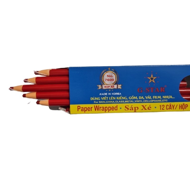 Hộp 12 cây Sáp xé G-Star / Chì xé màu viết được lên nhiều chất liệu