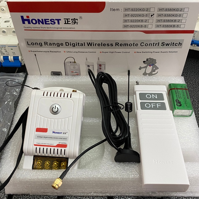 Honest HT-9220KG-5 5km, Công tắc điều khiển từ xa Honest HT-9220KG-5 220v điều khiển từ xa khoảng cách 5km