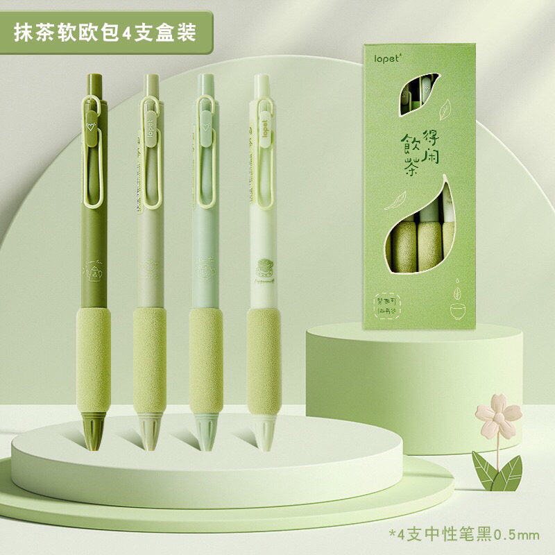 Bút gel LOPET MATCHA mực đen