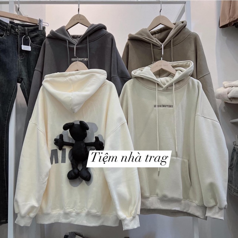 Áo hoodie QC gấu sau lưng siêu phẩm