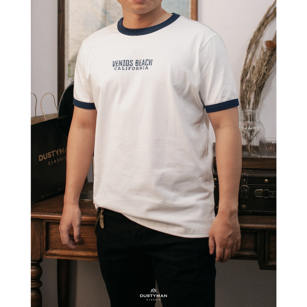 Áo Thun Nam In Hình Venios Cổ Điển DUSTYMAN - Vải 100% Cotton - Form Regular Fit