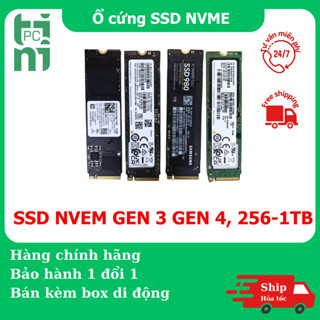 Ổ Cứng SSD M2 NVMe PCIe 256Gb 512Gb 1Tb Samsung Hynix Toshiba MT WD [BH 12 tháng]